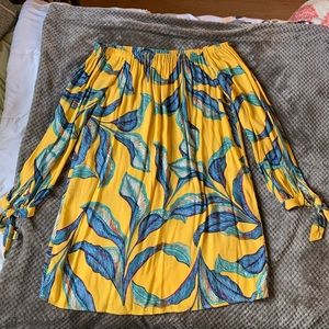 Tropical Off The Shoulder Dress